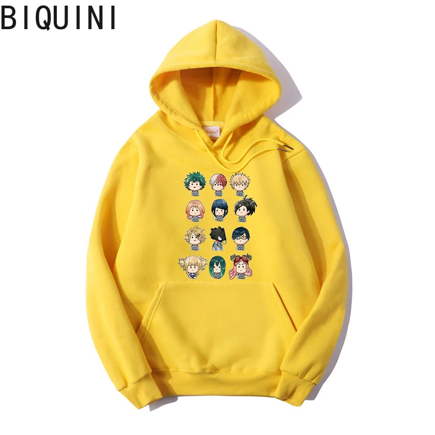 

Boku no hero Sweatshirts Printed Sweatshirt unisex Pullover Hoodies Women Casual Hooded Harajuku Oversized Hoodie Streetwear