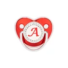 Роскошная соска 26 имена инициала буквы силиконовая соска Прорезыватель Ортодонтическая пустышка соска для младенцев