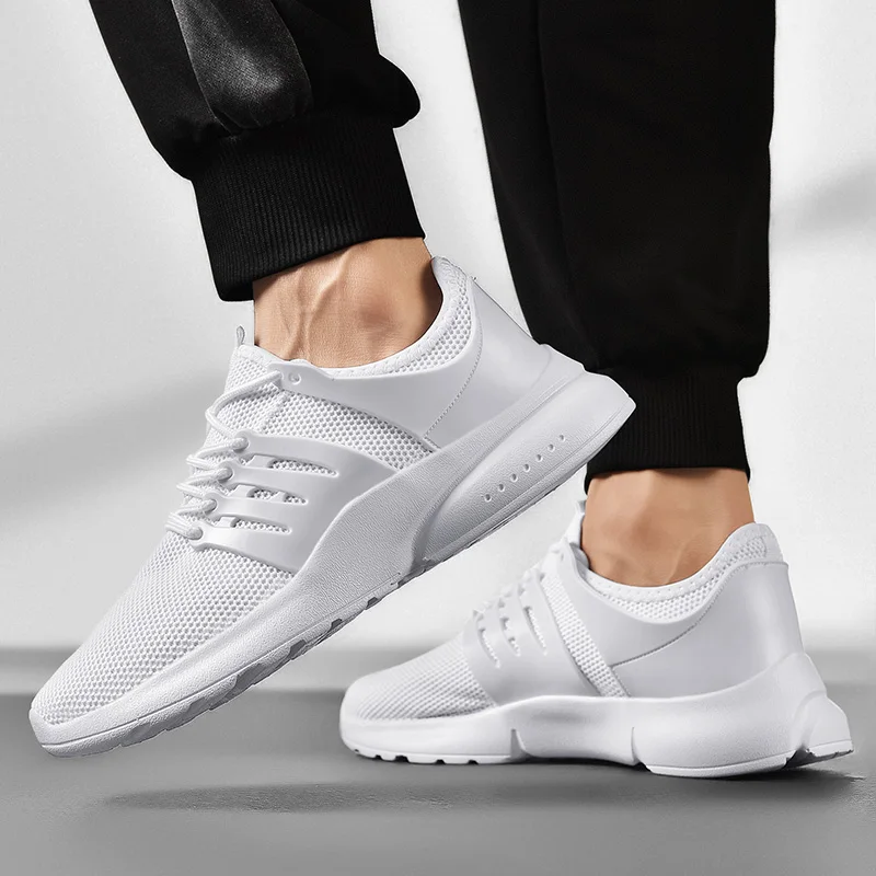 Мужские кроссовки для бега на шнуровке мужские легкие дышащие ходьбы фитнеса