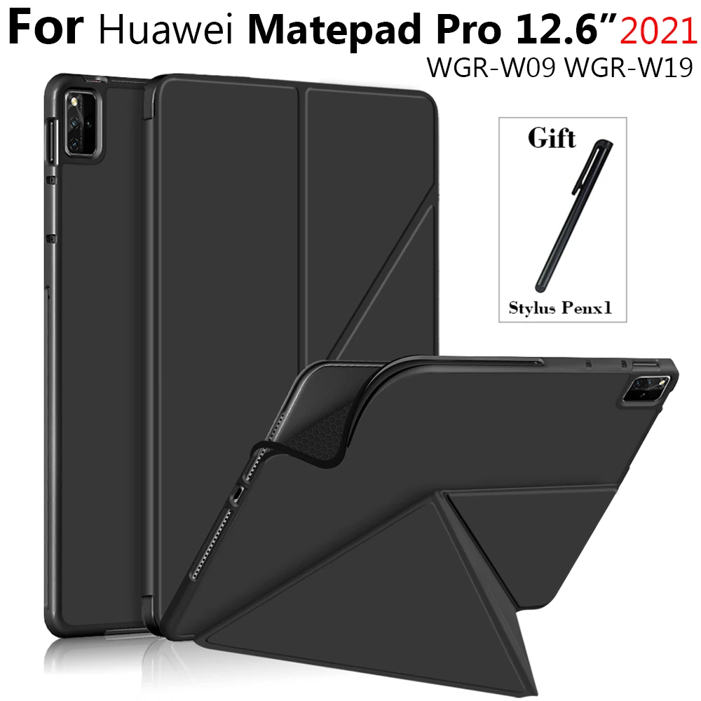 

For Huawei MatePad Pro 12.6 Tablet Case Smart Magnetic Shell for Huawei MatePad Pro Case 12.6 Inch 2021 WGR-W09 W19 Cover Case