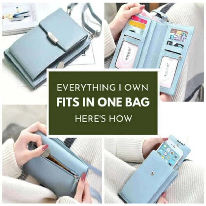 Все в одном дизайнерский кросс-боди чехол-кошелек для телефона