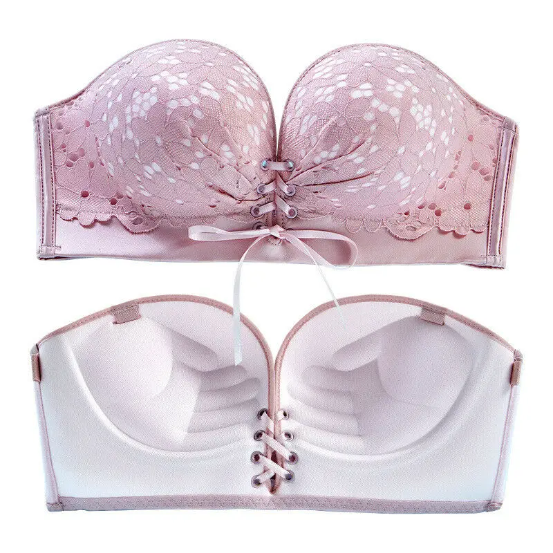Sexy Women Multiway Strapless Bra Boost Push up Plunge Thick Padded Adjustable Lingerie Bralette Wire Free Underwear | Женская одежда