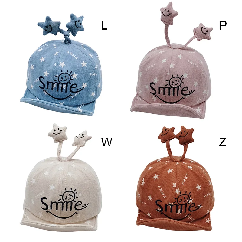 

Baby Hats Boys Girls Children Star Letter Print Baseball Caps Hats Toddlers Adjustable Sun Protection Casual Visors New