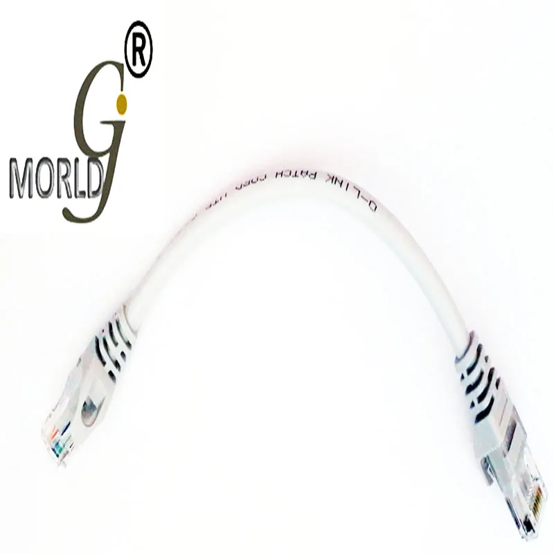 Круглый кабель CAT6 UTP 0 5 фута серый цвет Ethernet кабели 15 см Сетевой провод RJ45