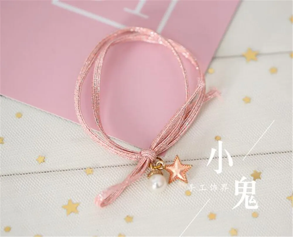 1 шт. Милая веревка для волос в стиле &quotЛолита&quot &quotгалактика&quot &quotзвезда&quot