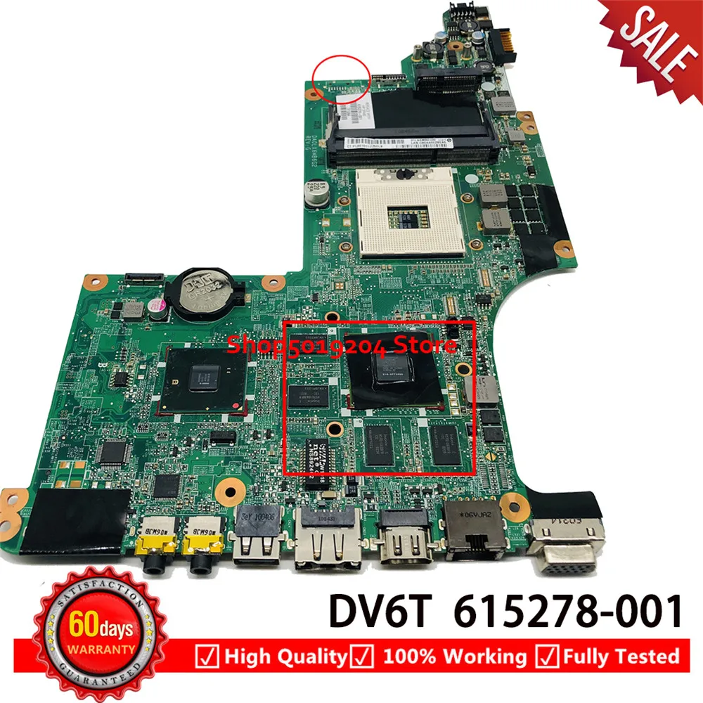 615278 001 630278 материнская плата для ноутбука HP DV6 DV6T 3000 DA0LX6MB6H1 DA0LX6MB6G2 100%