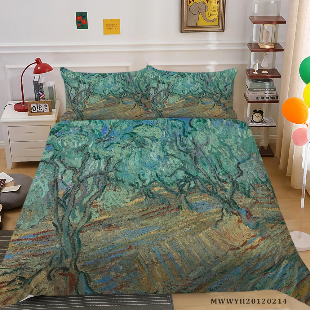 

3D Bedding Sets Home Textile Cartoon House Print Cute Colourful 2/3 Pcs Super Soft Breathable Modern Bed Set