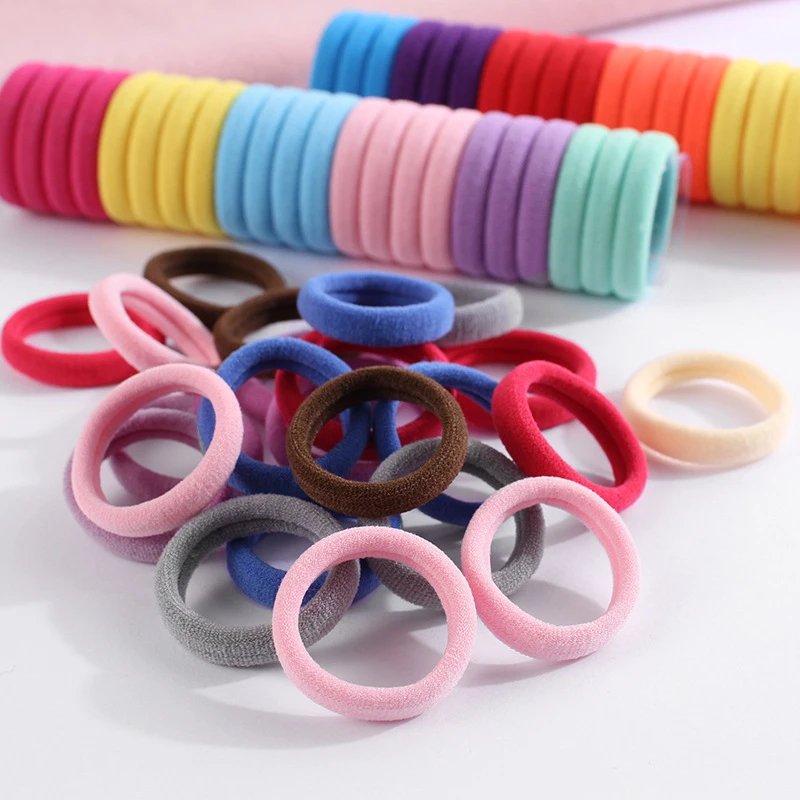 

Diameter 3Cm 66 Stks/pak Hoofddeksels Scrunchy Haar Haaraccessoires Rubber Touw Elastische Haarbanden Voor Meisjes Kids Kinderen