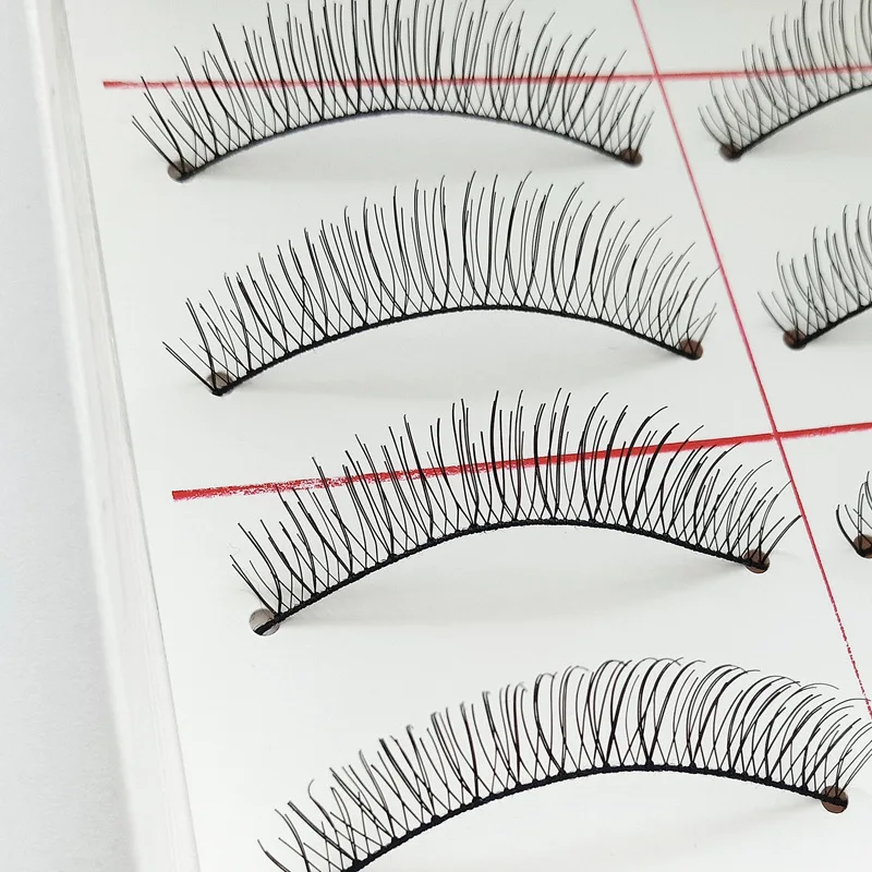 10 пар натуральные Мягкие Накладные ресницы ручной работы Длинные накладные