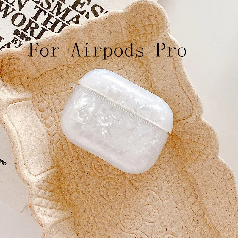 For Pro-4 Чехол для Apple Airpods с абстрактным мраморным узором, чехол для наушников, чехол для Air pods Pro, Роскошный чехол для наушников с раковиной, чехол для наушников s Funda - Цвет: For Pro-4
