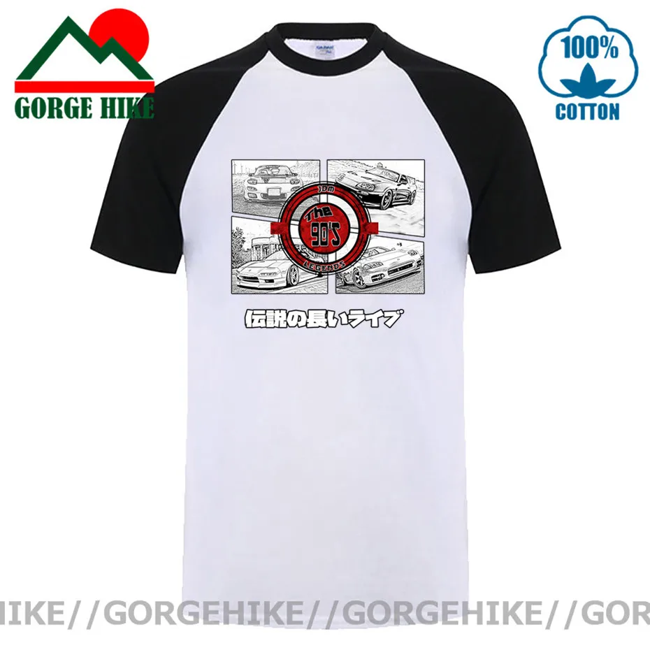 Великолепная футболка в японском винтажном стиле 90-х JDM Legends Мужская ретро
