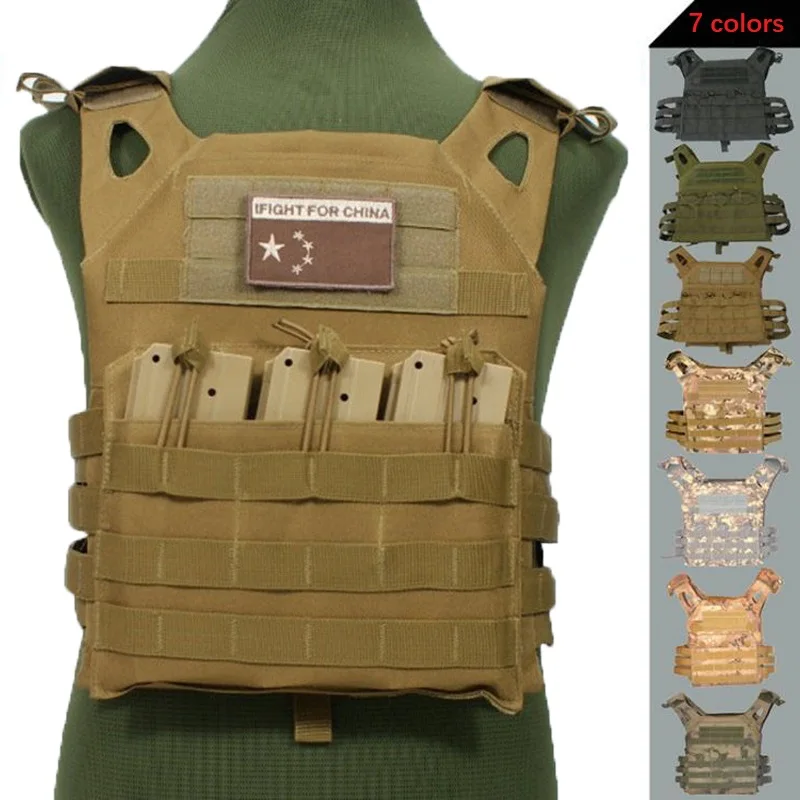 Outdoor Tactical JPC Molle Vest Airsoft Paintball Hunting Plate Carrier Vest Military Gear Body Armor Combat Clothes Accessories
