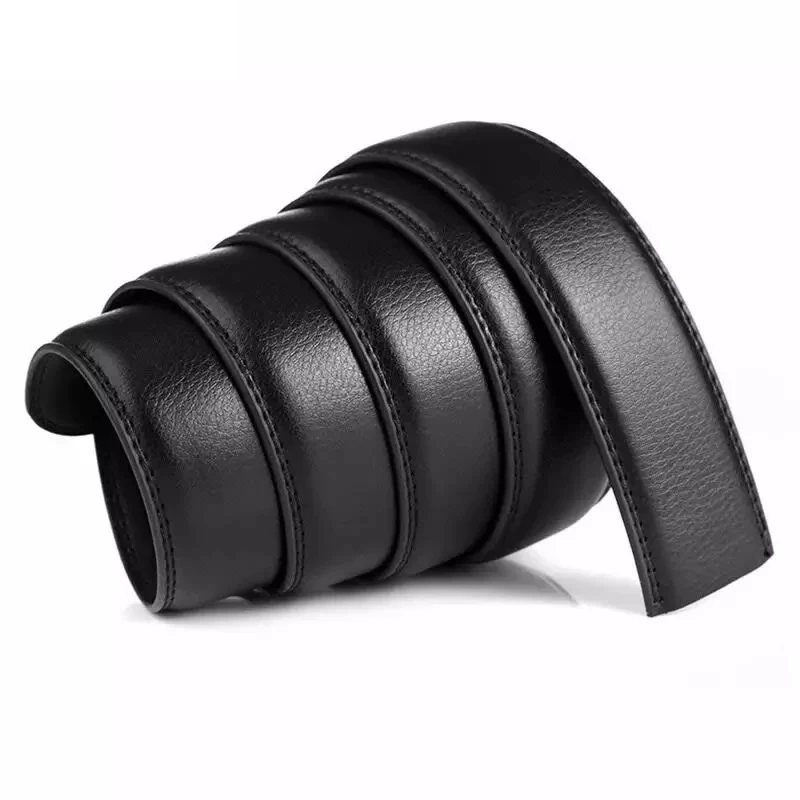 

FANGE men belt leather belt men automatic buckle high quality male Fashion jeans chain stretch solid luxury brand black FG99999