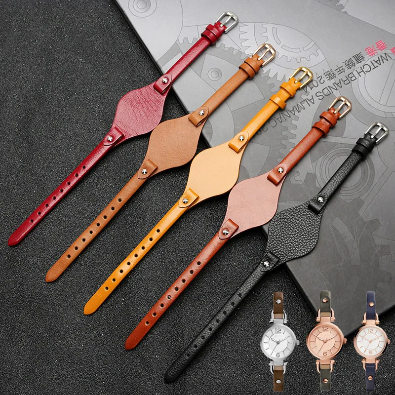 For Fossil ES3077 ES2830 ES3262 ES3060 Stylish women's watchband High quality genuine leather watch straps lady Small bracelet