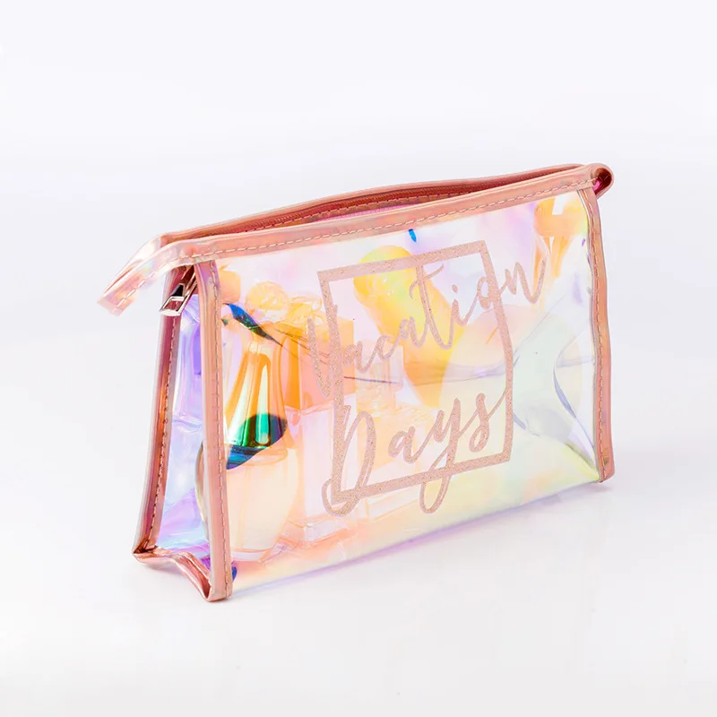 

Cosmetic Bag Letter Print PVC Functional Makeup Necessaries Toiletry Kit Pouch Organizer Best Sale-WT