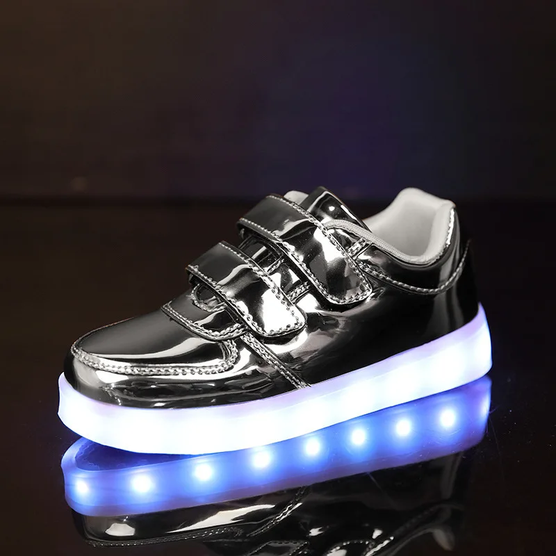 JawayKids на липучках женская обувь с подсветкой Зарядка через usb спортивная детская