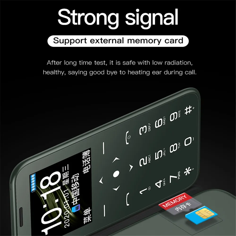 SOYES 7S Plus Ultra Thin Small Card Cell Phones 1.5" Inch IPS 1 Sim Unlocked Portable Mini Mobile Phone Torch HIFI Camera Hebrew |