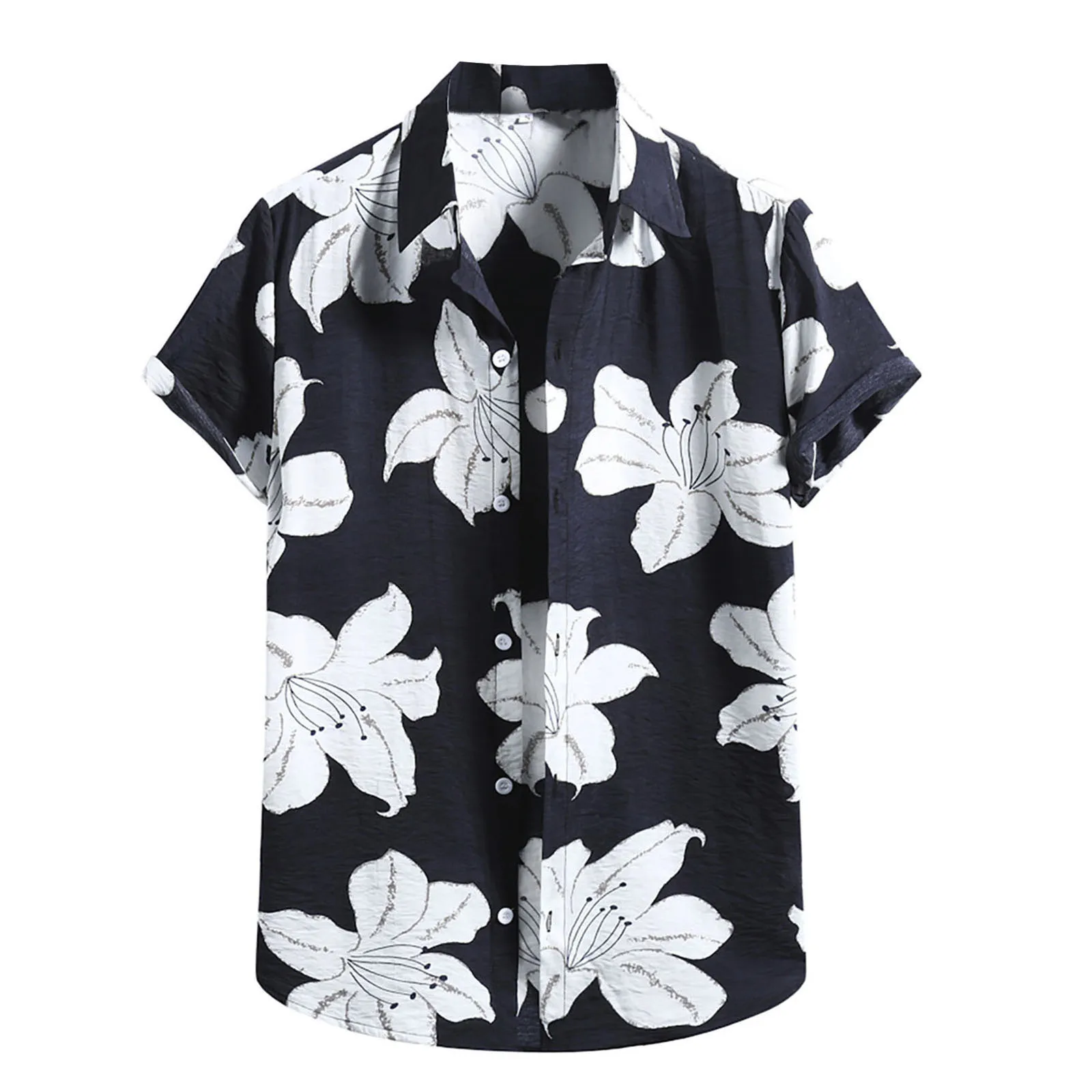 

Mens Ethnic Vintage Short Sleeve Casual Hawaiian Cotton Linen Printing Shirt Loose Hawaii Fit Plus Size Beach Shirts Men blouse