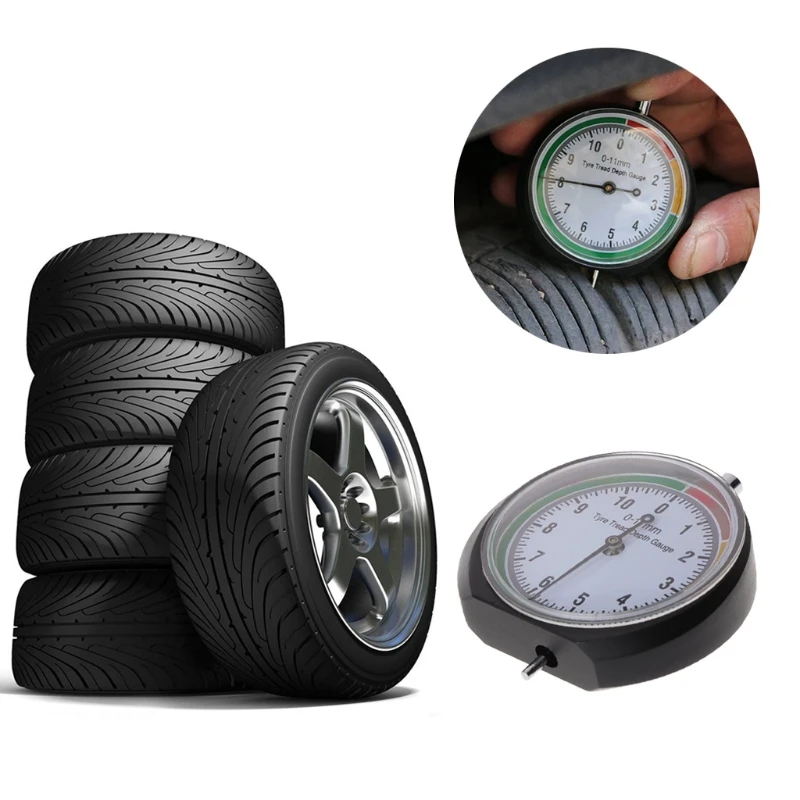 

Car Tyre Tread Depth Gauge Tire Pointer Monitor Measure Device Tool 6XDD