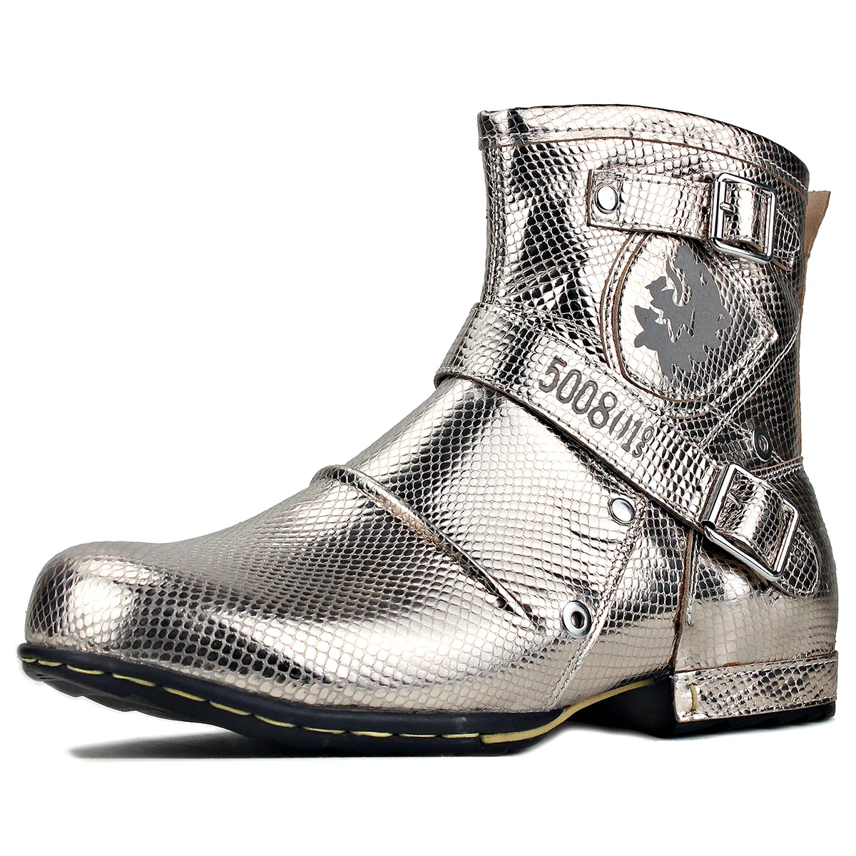 Модные мужские ботильоны из натуральной кожи высококачественные ковбойские