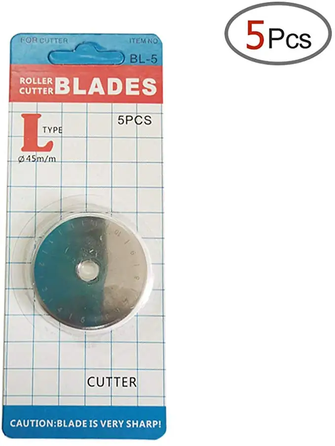 5PCS 45mm Rotary Cutter Blades Leather Craft Cutting Blade for Fabric Patchwork | Дом и сад