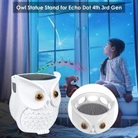 cartoon owl holder stand statue smart speaker holder cradle stand mount for amazon echo dot 4th generation accessories 2021 new