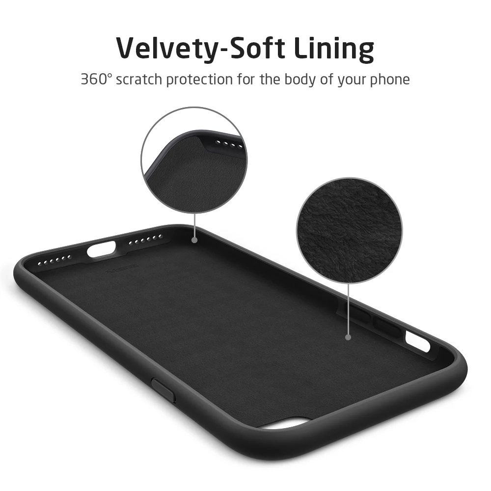 Чехол ESR для 2020 iPhone SE 2nd 9 8 7/11 Pro Max/X XS XR Max жидкий силиконовый резиновый мягкий чехол
