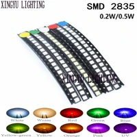 5 colors x20pcs 100pcs 2835 smd led electron component blue yellow white green red orange purple high light emitting diode diy