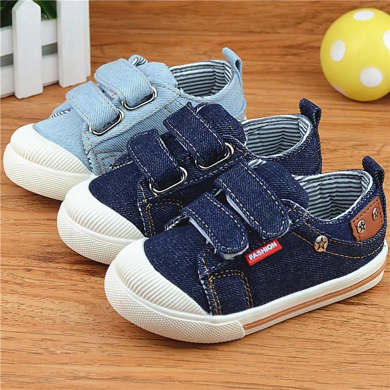

Fashion 2021 Jean Canvas Children Casual Sneakers Sports Running Cool Kids Shoes Leisure High quality Boys Girls Tennis Toddlers
