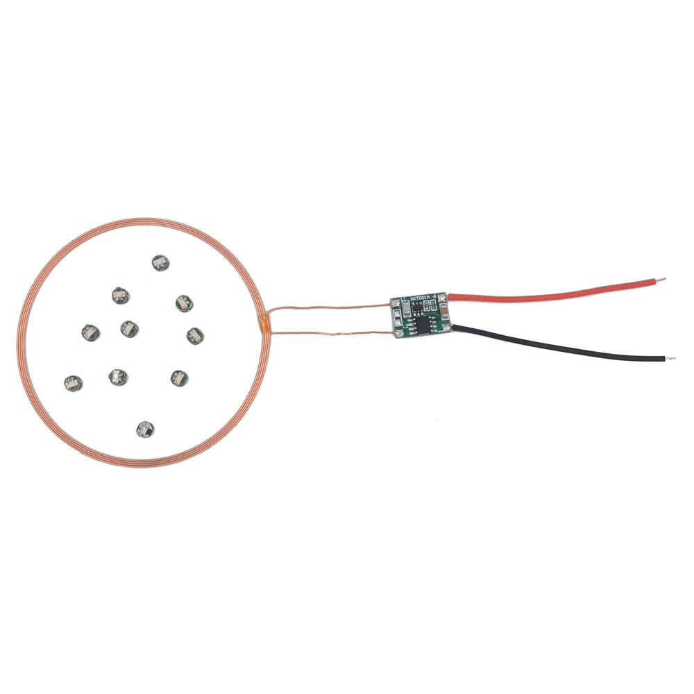 Taidacent 2 Sets 80mm Remote 5V Wireless led and Coil Wireless Leds Coil Inductive Induction Charging Module
