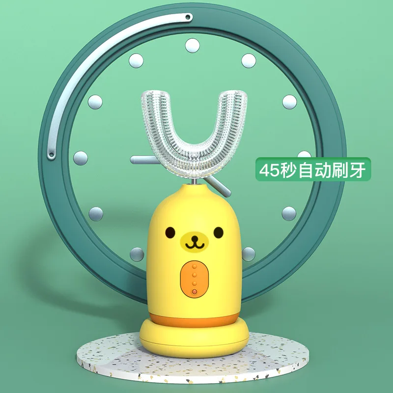 Koop Gratis Verzending U-Vormige Kinderen Smart Elektrische Tandenborstel Ultrasone Trillingen Baby U-Vormige Tandheelkundige Scaler