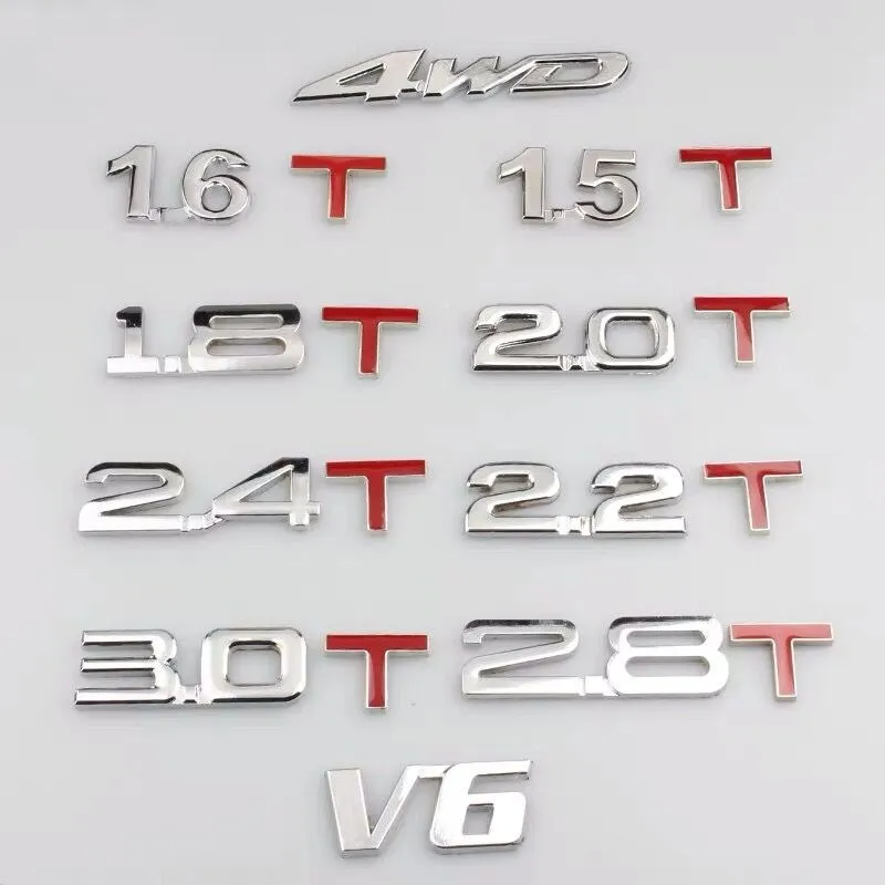 3D металлический 1 4 5 6 8 2 0 T V6 V8 задний Автомобильный багажник искусственный значок