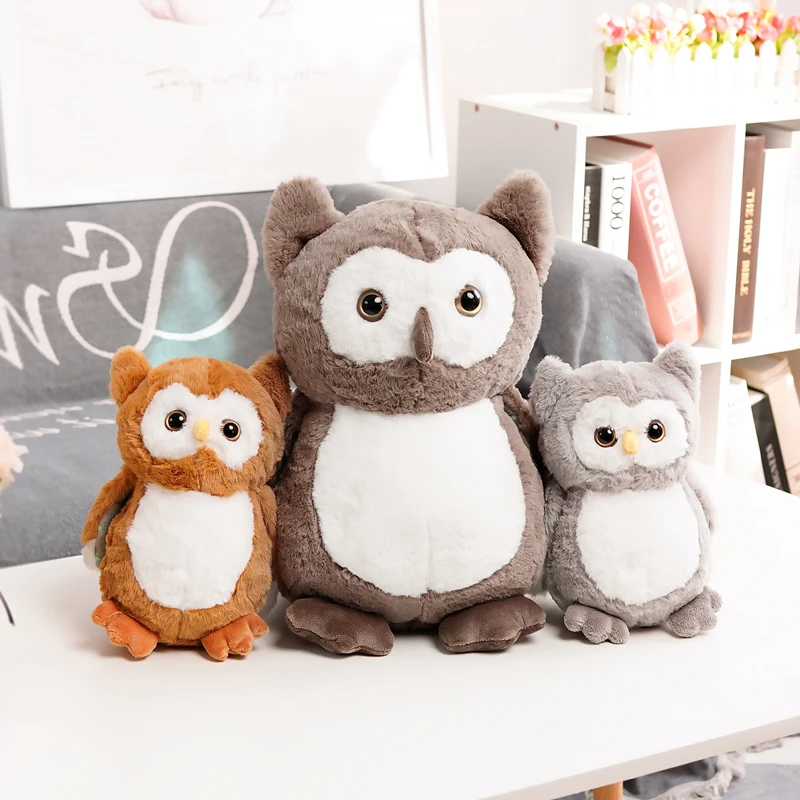 

Owl plush stuffed animal pillow doll standing pose doll soft fabric home decoration ornaments sofa cushion pillow baby toy gift