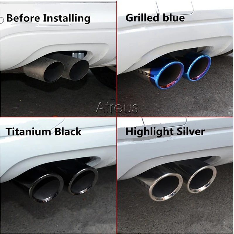 Наконечник глушителя выхлопной трубы для Volkswagen VW Passat B7 CC Tiguan 2018 2019 2011-2015 2016 2017 2 шт.