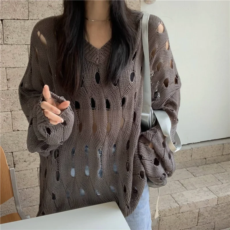 Женский вязаный пуловер Tonngirls Новинка осени 2021 модный свободный Универсальный