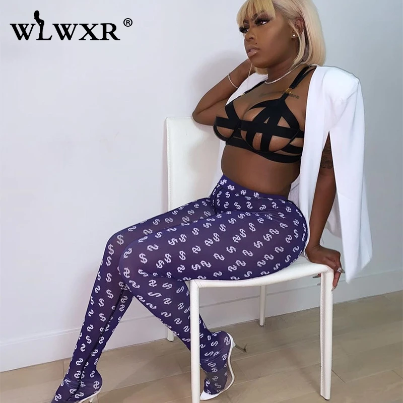 Сексуальные неоновые зеленые розовые женские брюки WLWXR эластичные облегающие с