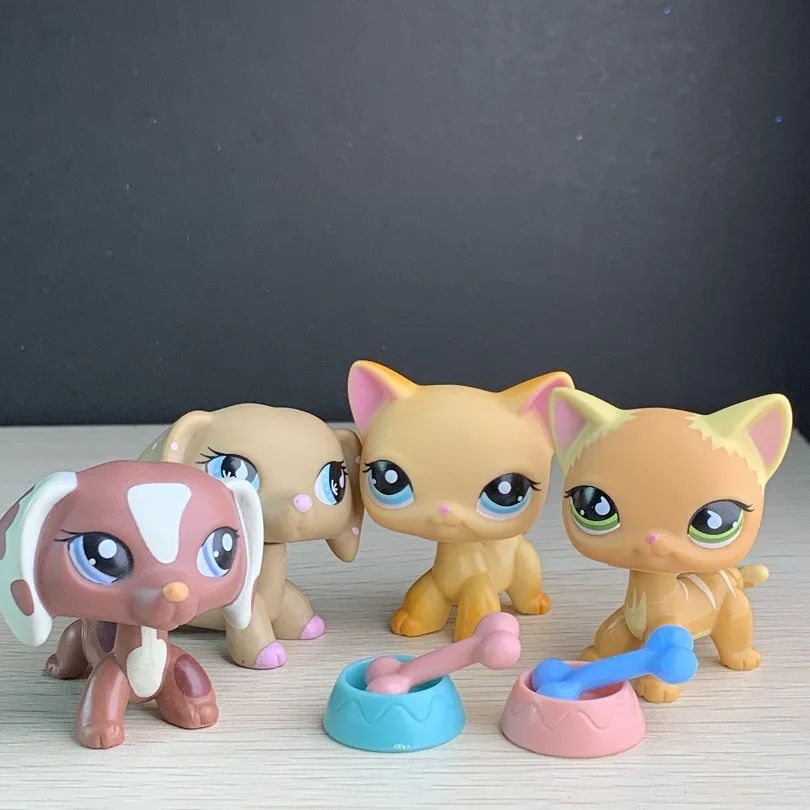 Игрушка для щенков милая фигурка с миской кошек сосисок короткой шерстью