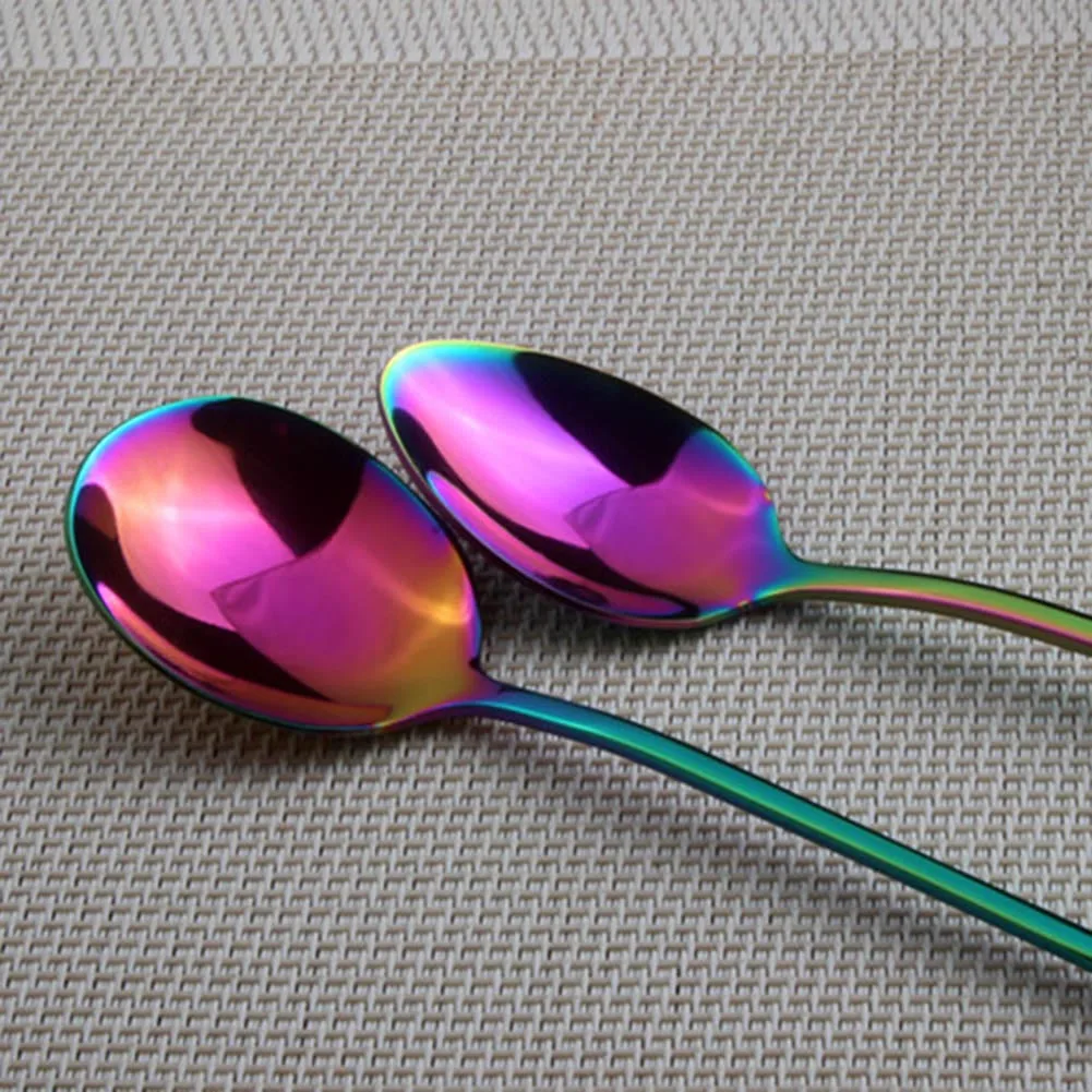 Новинка 2019 красочная ложка с длинной ручкой столовые приборы инструменты для