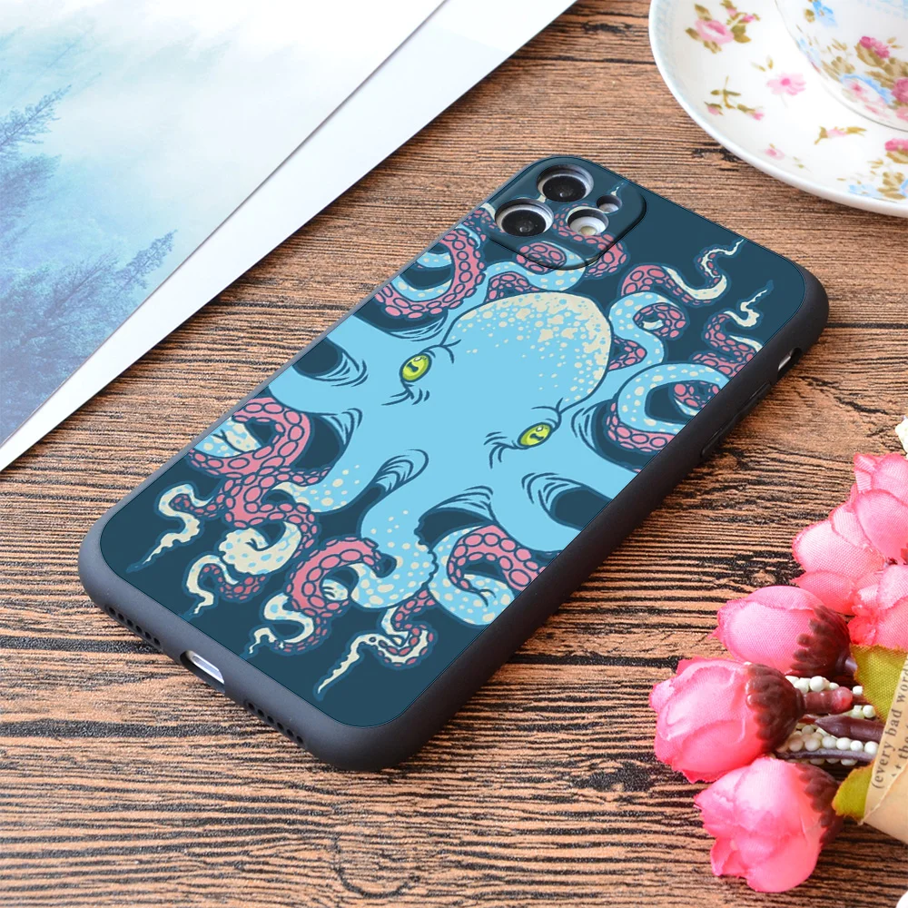 

For iPhone Twisted Tentacles Print Soft Matt Apple iPhone Case