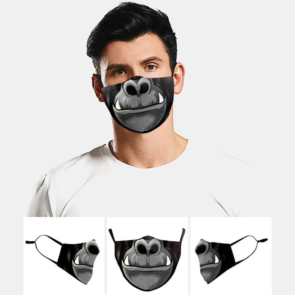 Funny Cartoon Orangutan Mouth Women's Men Unisex Cosplay Halloween Masks Breathable Cycling Face-Dustproof Adult Party Xmas Mask |