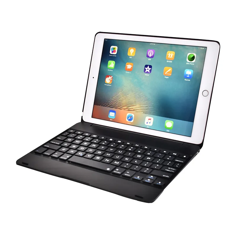Черный Bluetooth беспроводная клавиатура-чехол Крышка для Apple iPad 9,7 5th 6th Generatio iPad воздуха 1 2 5 6 iPad Pro 9,7 складная клавиатура - Цвет: Черный