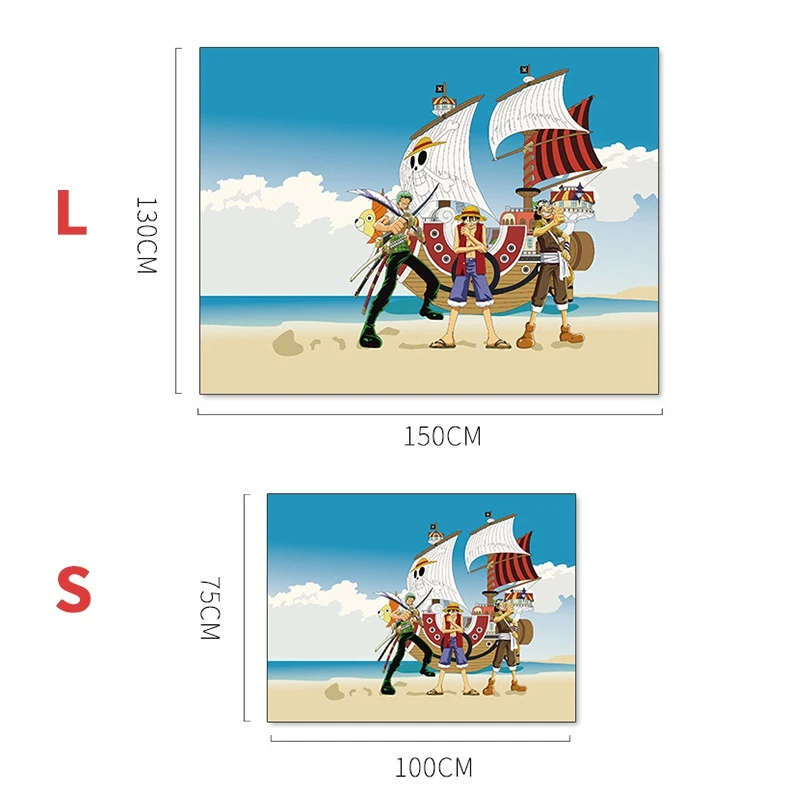 

Anime One Piece Tapestry Background Wall Hanging Comics Printing Cloth Art Painting Blanket Cover Towel for Home Decoration