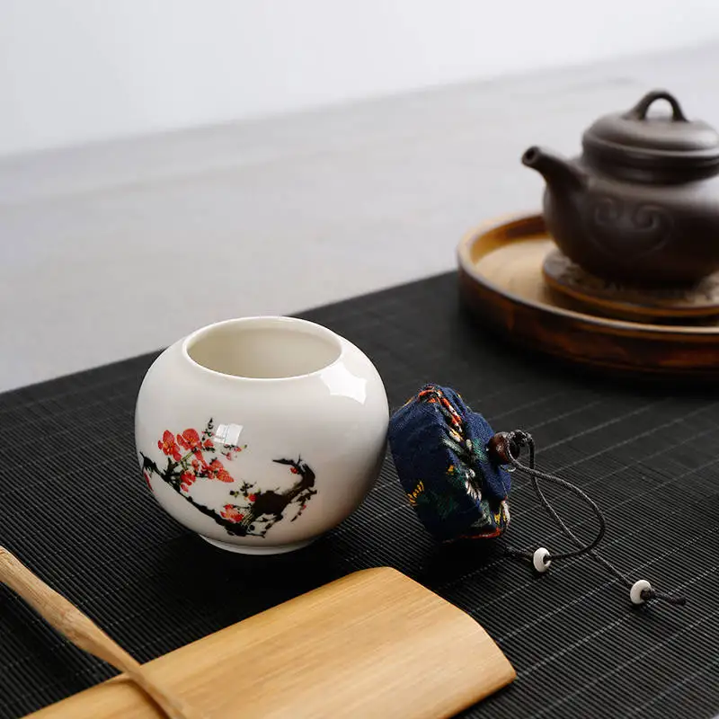 Керамика мини Чай коробка Кухня канистры банки для специй емкость хранения пищи