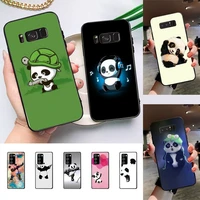 cute cartoon panda phone case for samsung galaxy note 8 9 10 pro note20 ultra 10lite m30s back coque