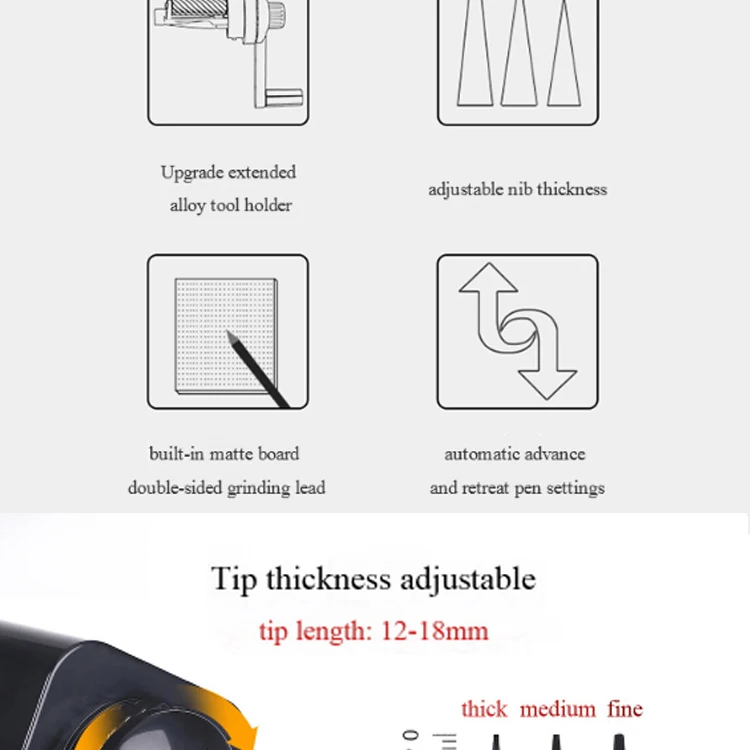 Tenwin электрическая точилка для карандашей Автоматическая точилка для карандашей Kawaii ручка нож батарея/USB зарядка питание канцелярские принадлежности