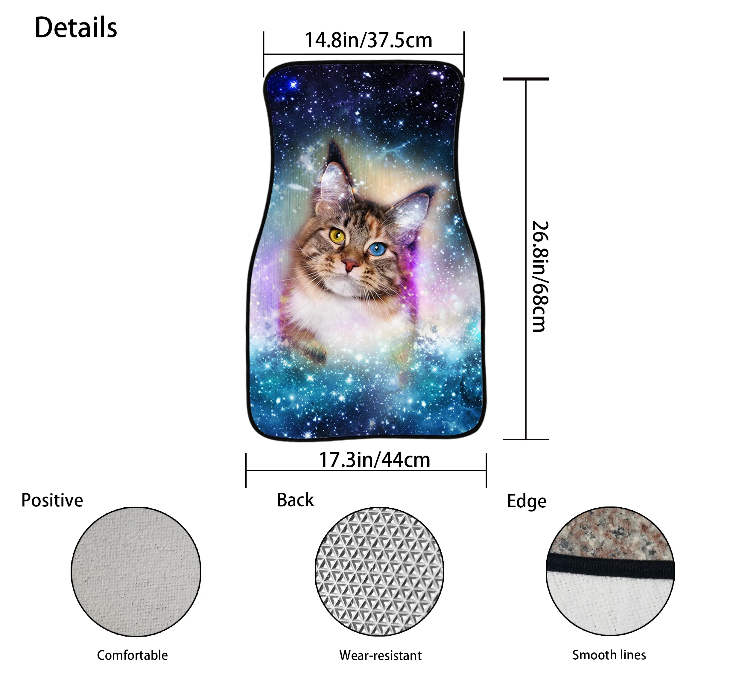 2 шт. автомобильные коврики из полиэстера с принтом в виде футбольного мяча | Дом и