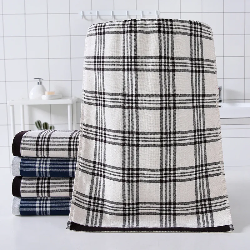 

Men's cotton towel Bathroom towel for adult Striped face towel for home daily travel business