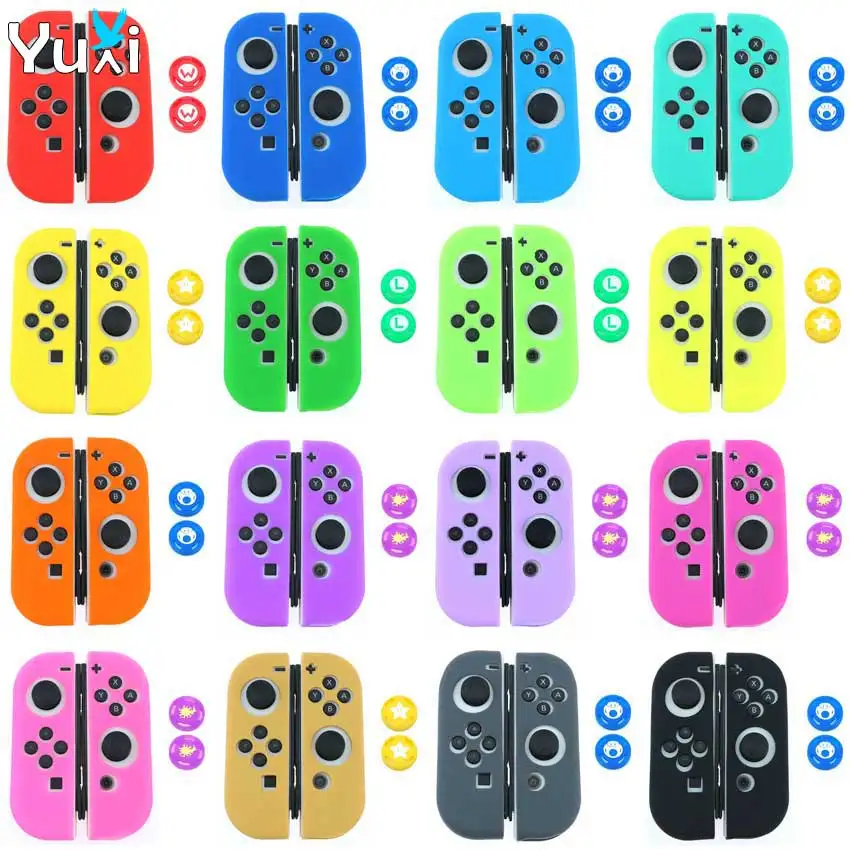 Мягкий силиконовый защитный чехол для Nintendo Switch NS NX Joy-Con + 2 крышки джойстика Joy Con |