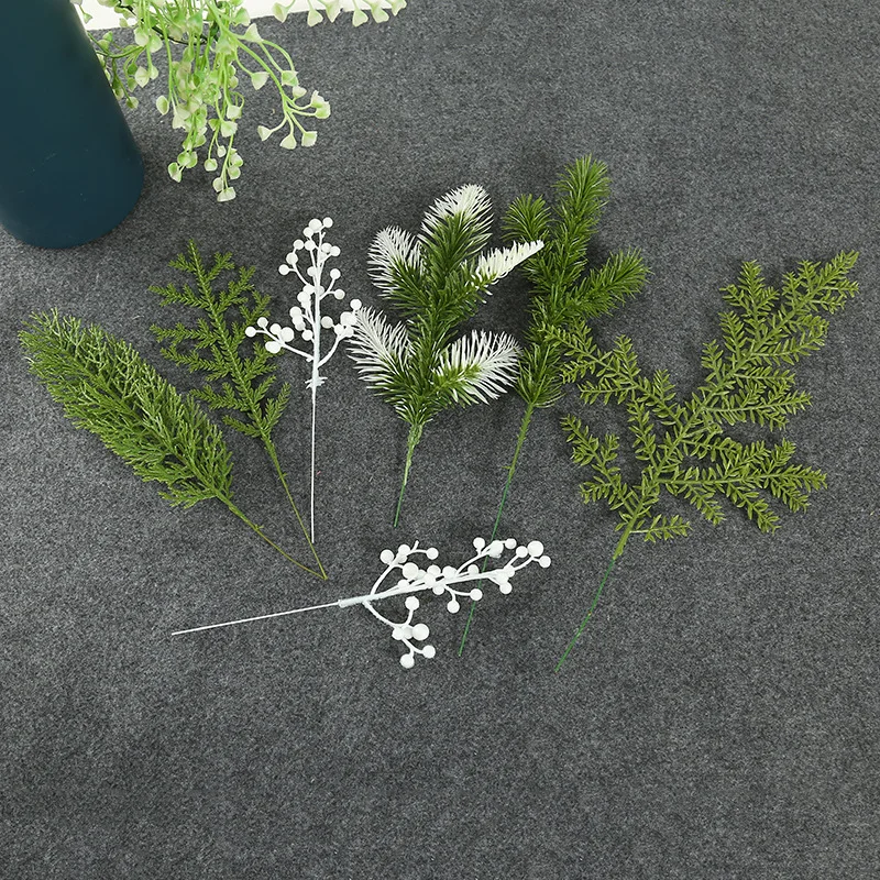 

Christmas Garland Handmade DIY Accessory X'mas Decoration Pine Needle Tree Branches Leaf Cuttings Christmas Trees Ornments