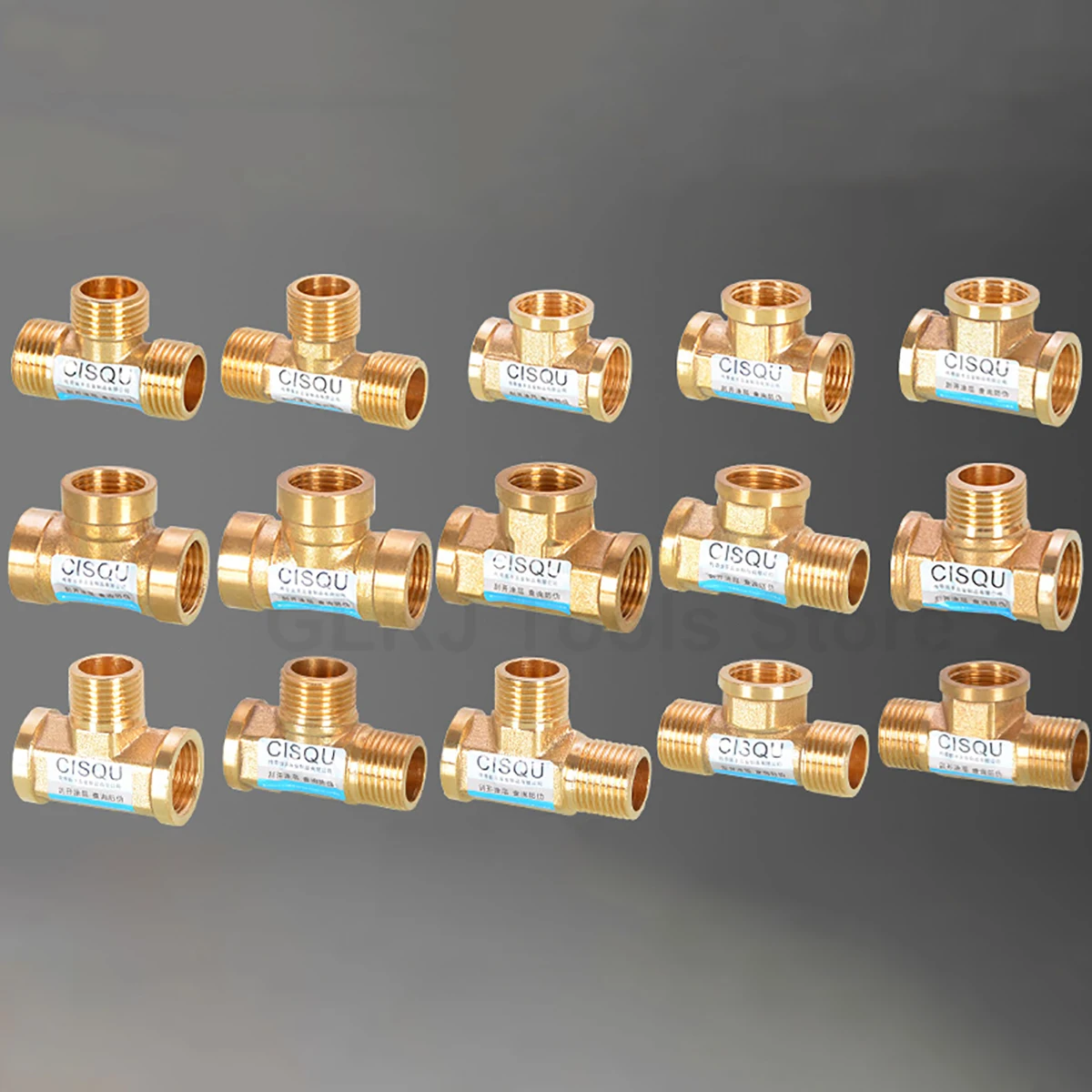 Трехсторонний тройник из латуни с наружной/внутренней резьбой 1 шт. BSP 1/2 дюйма